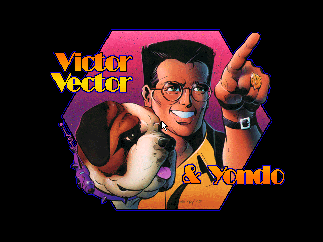 The Awesome Adventures of Victor Vector & Yondo: The Vampire's Coffin (Windows 16-bit) screenshot: Title screen