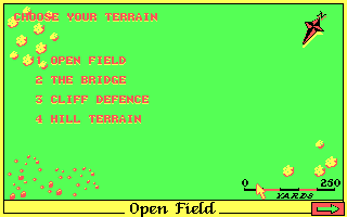 Fighting for Rome (DOS) screenshot: Open Field (CGA)