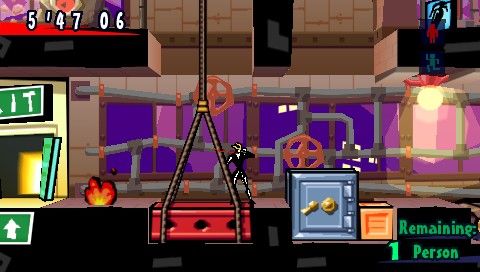 Exit (PSP) screenshot: I hate puzzles involving balancing scales