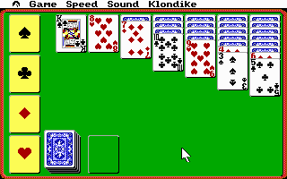 Hoyle: Official Book of Games - Volume 1 (DOS) screenshot: Klondike