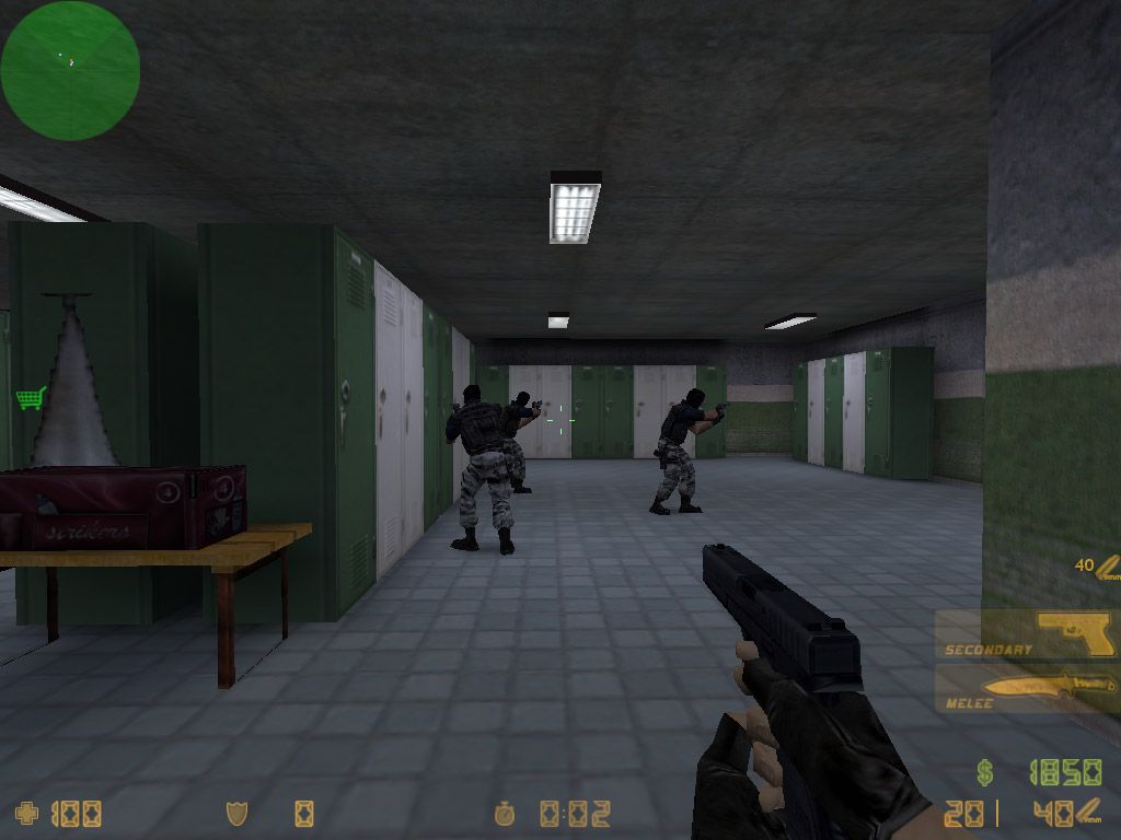 Counter-Strike: Condition Zero (Windows) screenshot: Ready to roll out with my gang of terrorist friends