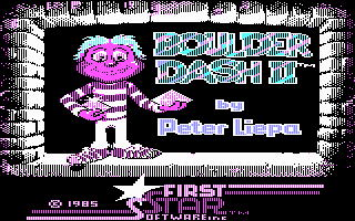 Boulder Dash II: Rockford's Revenge (PC Booter) screenshot: Title screen