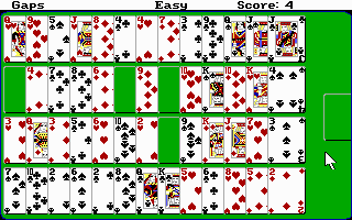 Hoyle: Official Book of Games - Volume 2: Solitaire (DOS) screenshot: Gaps