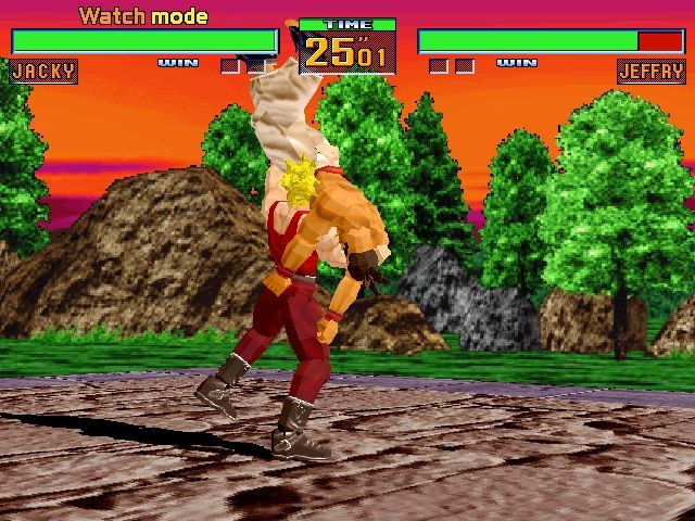Virtua Fighter 2 (Windows) screenshot: Jacky vs Jeffry