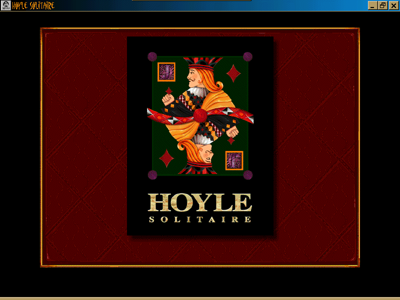 Hoyle Solitaire (Windows) screenshot: Title screen