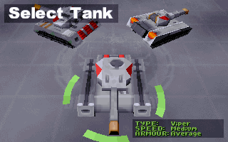 Mass Destruction (DOS) screenshot: Tank Selection