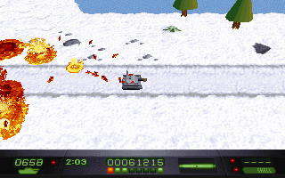 Mass Destruction (DOS) screenshot: Cluster Bomb