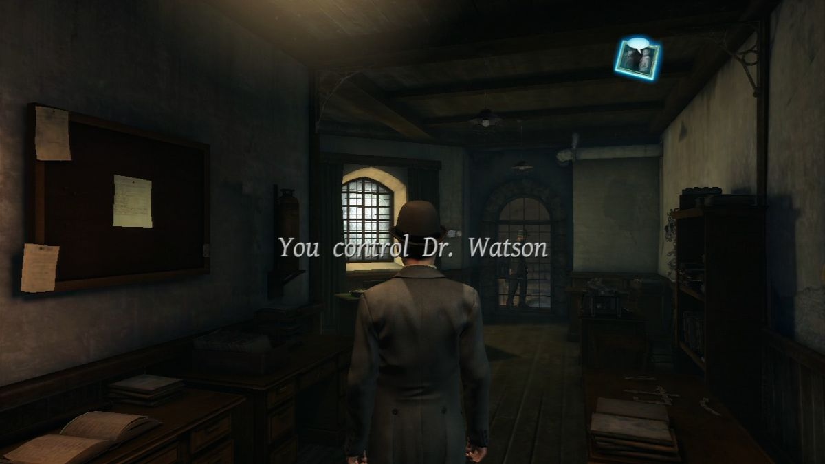 The Testament of Sherlock Holmes (PlayStation 3) screenshot: Game will automatically switch to other characters in order to hide certain events you may fully understand only sometime in the future.