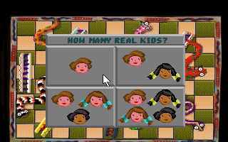 Hoyle: Official Book of Games - Volume 3 (DOS) screenshot: When starting Snakes and Ladders, choose how many players - both real and computer