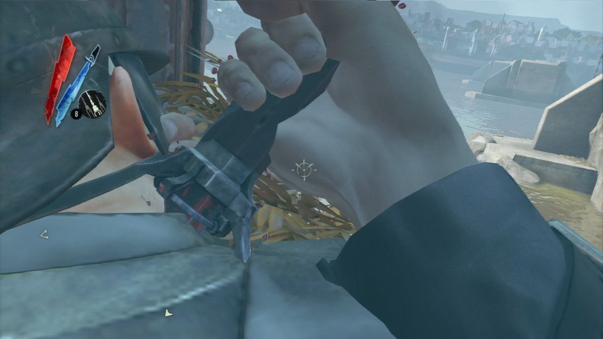 Dishonored (PlayStation 3) screenshot: Silent kill.
