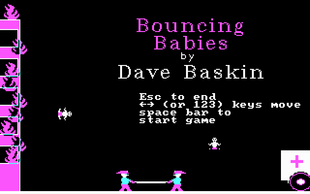 Bouncing Babies (DOS) screenshot: Bouncing Babies by Dave Baskin