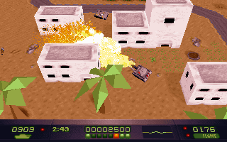 Mass Destruction (DOS) screenshot: Flames