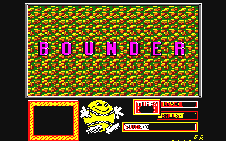 Bounder (Amstrad CPC) screenshot: Title screen