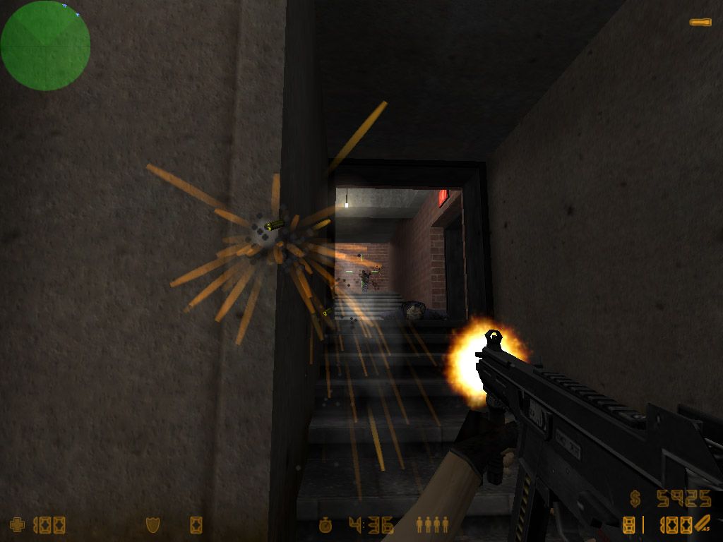 Counter-Strike: Condition Zero (Windows) screenshot: Looks like his aim is worse than mine.
