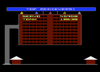 Bounty Bob Strikes Back! (Atari 5200) screenshot: The high scores so far