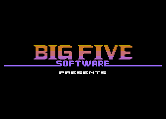 Bounty Bob Strikes Back! (Atari 5200) screenshot: Big Five Software logo