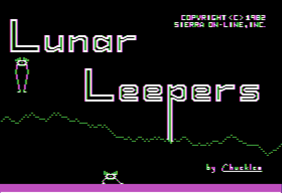 Lunar Leeper (Apple II) screenshot: Title
