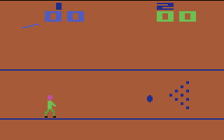 Bowling (Atari 2600) screenshot: Player two is bowling...