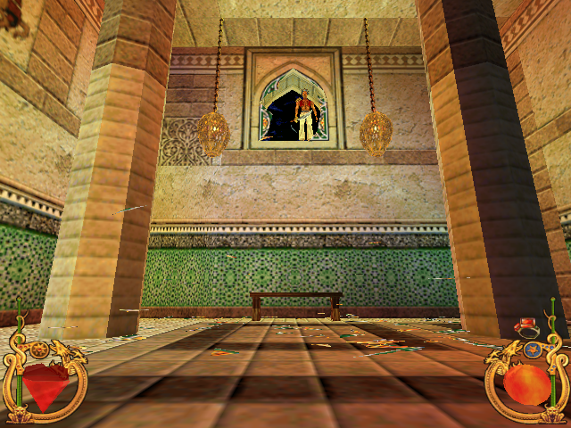 Arabian Nights (Windows) screenshot: Now where have we broken in then?