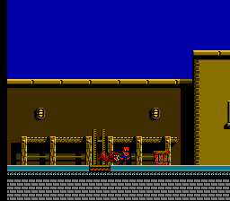 Hudson Hawk (NES) screenshot: "Get off me, you stupid mutt"