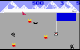 Thin Ice (Intellivision) screenshot: A game in progress