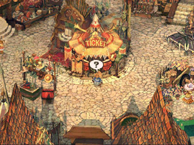 Final Fantasy IX (PlayStation) screenshot: The ? sign means you can interact with the object