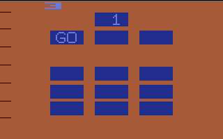 Brain Games (Atari 2600) screenshot: Go! now it's your turn to create the sequence