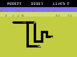 Evolution (ColecoVision) screenshot: Tunneling underground as a rodent