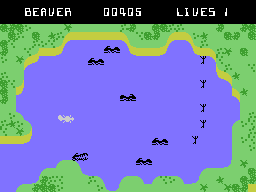 Evolution (ColecoVision) screenshot: Collect sticks as a beaver