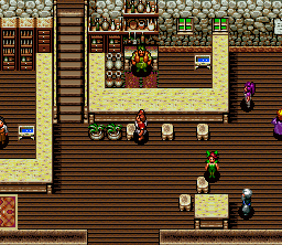 Brain Lord (SNES) screenshot: Starting the game in an inn