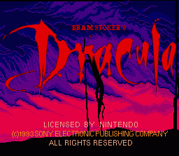 Bram Stoker's Dracula (SNES) screenshot: Title Screen