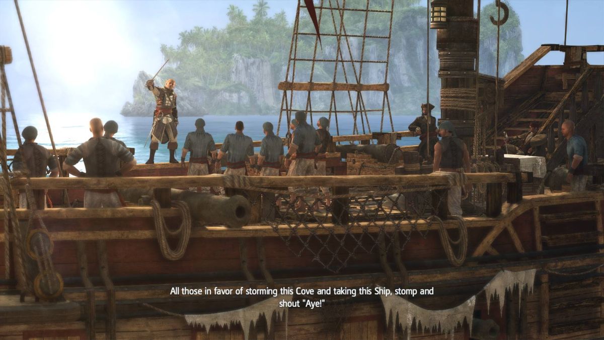 Assassin's Creed IV: Black Flag (PlayStation 4) screenshot: A typical pirate moment.