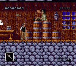 Bram Stoker's Dracula (SNES) screenshot: This guy really didn't want to be woken up