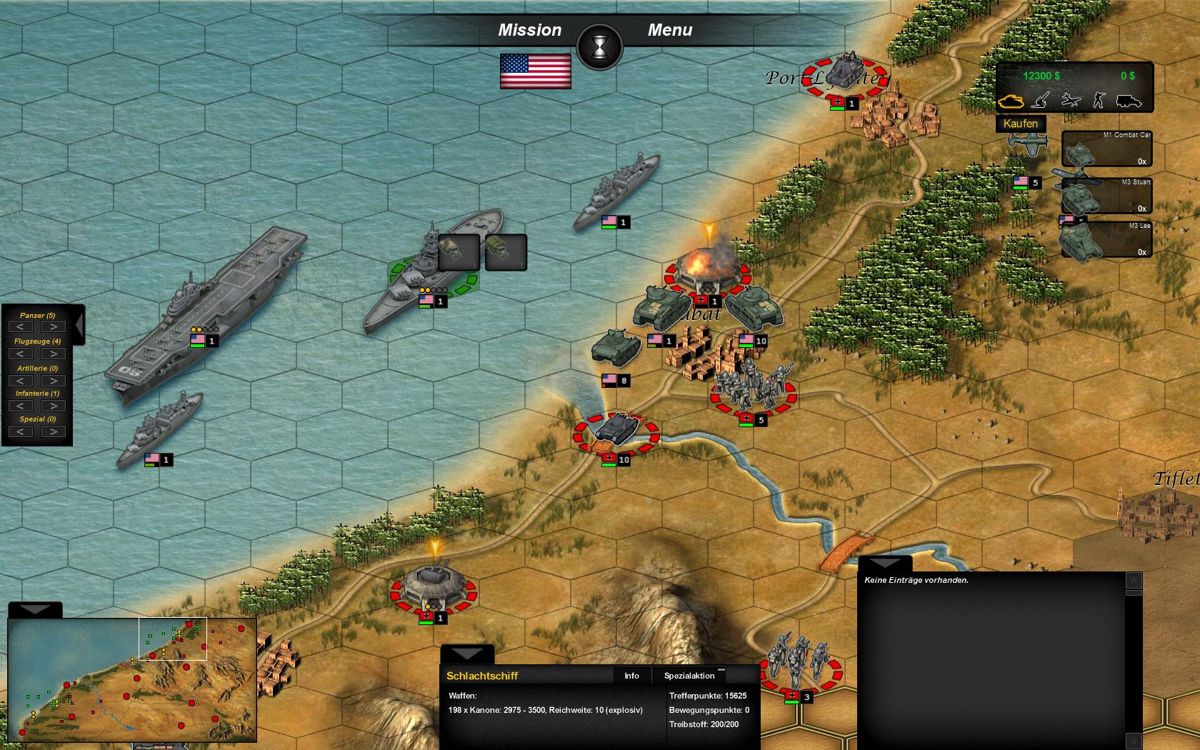 Tank Operations: European Campaign (Windows) screenshot: Battleship