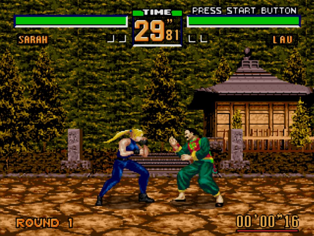 Virtua Fighter 2 (Windows) screenshot: Start of a battle