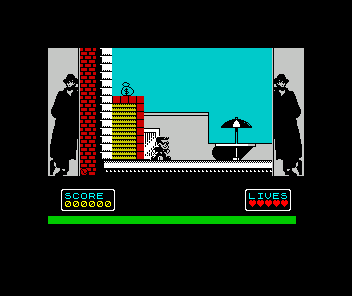 Hudson Hawk (ZX Spectrum) screenshot: Starting point