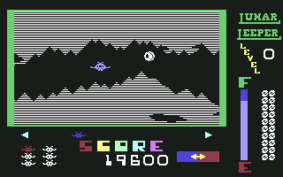 Lunar Leeper (Commodore 64) screenshot: Floating tire