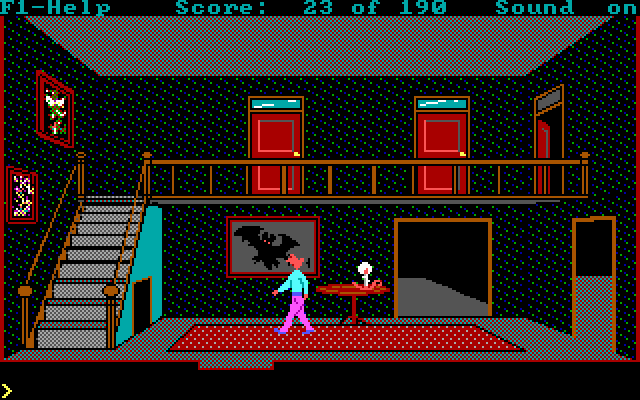 Hugo's House of Horrors (DOS) screenshot: Inside the House of Horrors!