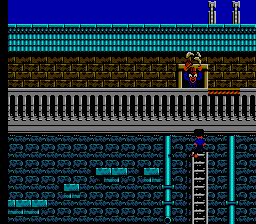 Hudson Hawk (NES) screenshot: A person about to throw a plant out the window