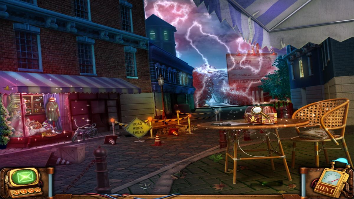Deadly Voltage: Rise of the Invincible (Windows) screenshot: A side street shows the redish electromagnetic force here