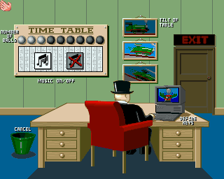 Thomas the Tank Engine and Friends Pinball (Amiga) screenshot: Configuration Screen