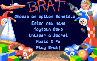 Brat (Amiga) screenshot: Menu