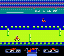 Excitebike (NES) screenshot: Green track