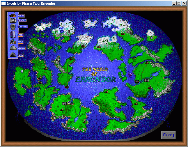 Excelsior Phase Two: Errondor (Windows) screenshot: World Map