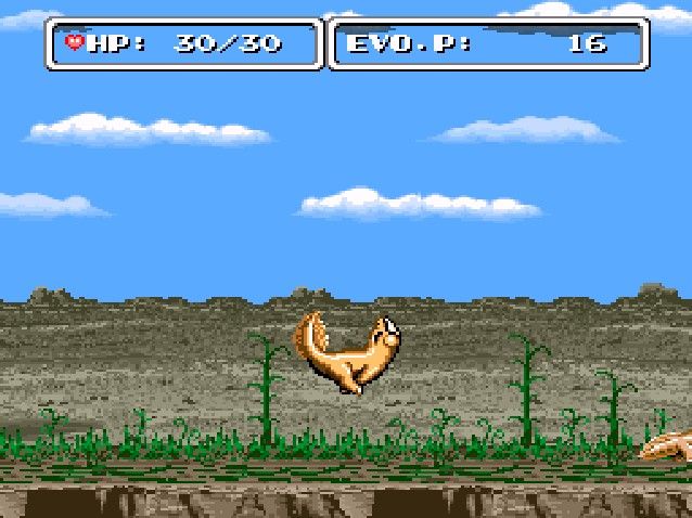 E.V.O.: Search for Eden (SNES) screenshot: Proud to be an amphibian