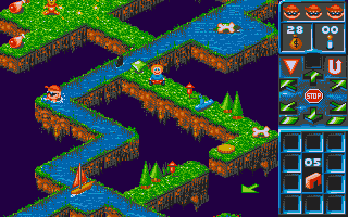 Brat (Amiga) screenshot: Park Land, Level Six