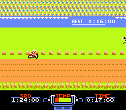 Excitebike (NES) screenshot: Oops...