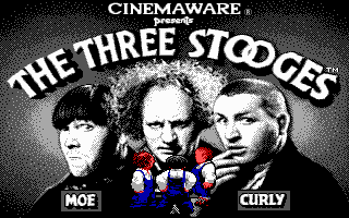 The Three Stooges (DOS) screenshot: Title screen