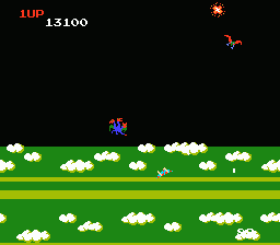 Exerion (NES) screenshot: Shoot that strange bird for bonus points