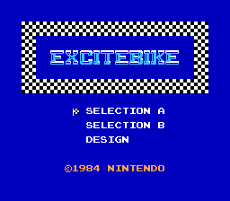 Excitebike (NES) screenshot: Title